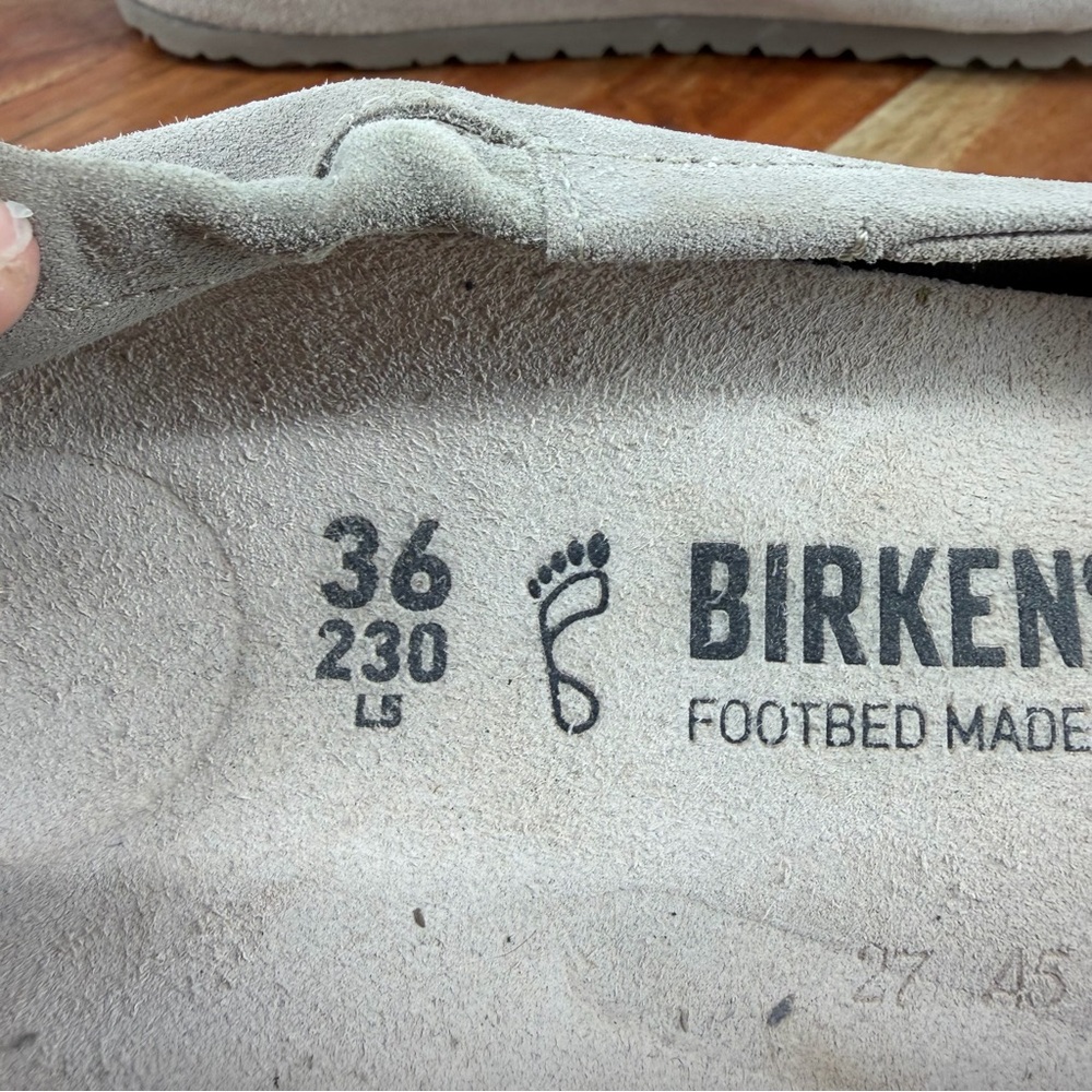 Birkenstock Celina suede ballet flats in a taupe or beige color 36 US 5 - Picture 7 of 9